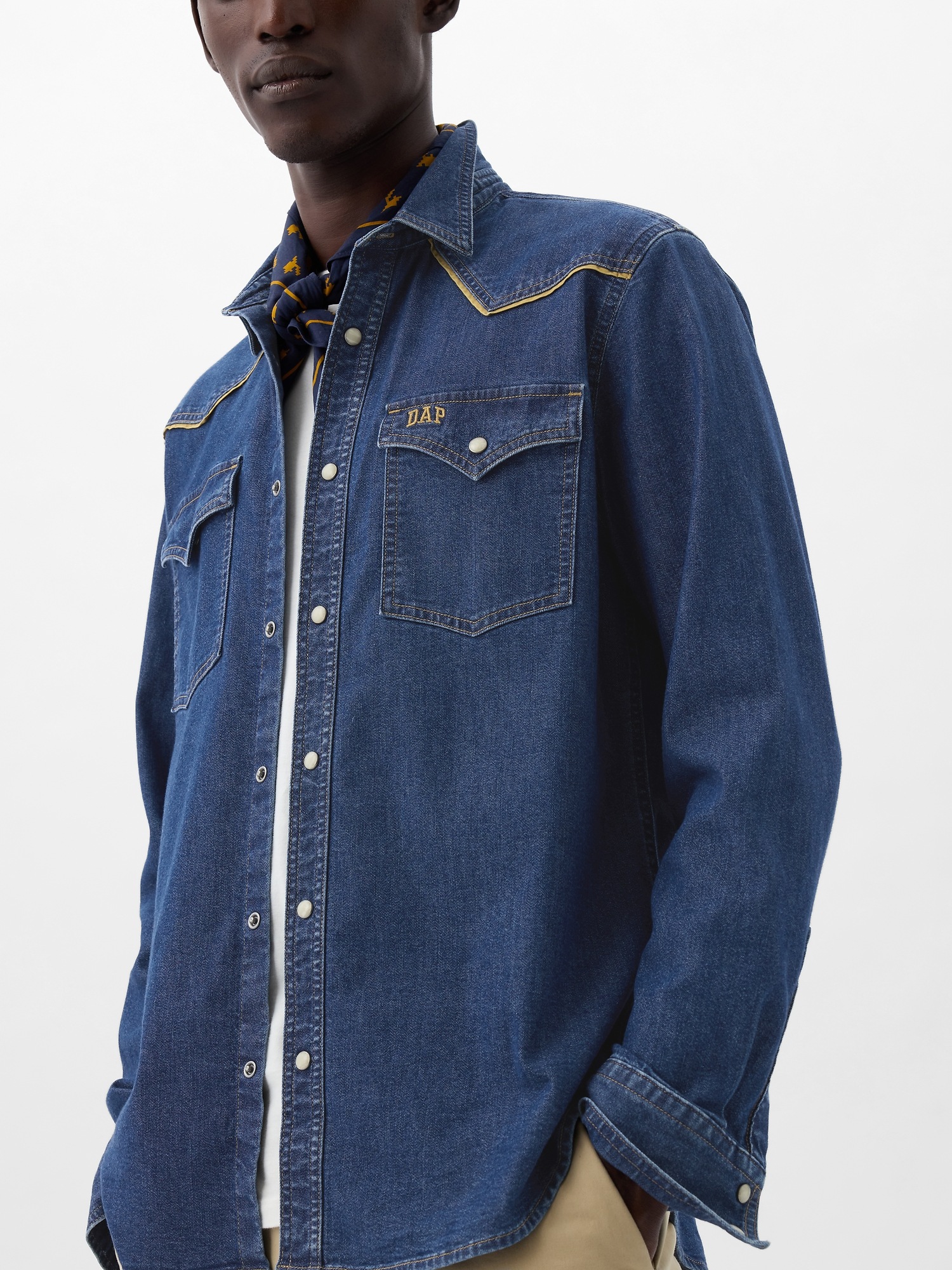 Fitted Denim Western Shirt | Gap Factory