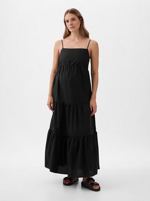 Image number 1 showing, Maternity Tiered Maxi Dress