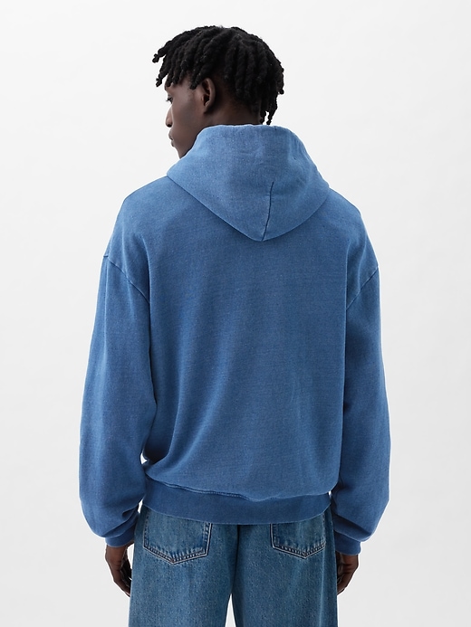 2 of 8 showing, with the color light indigo of product GAP × DAP Denim Logo Hoodie