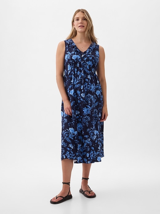 Image number 2 showing, Maternity Ruffle Midi Dress