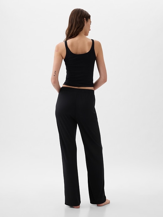 2 of 8 showing, with the color True black of product Mini Rib Straight PJ Pant