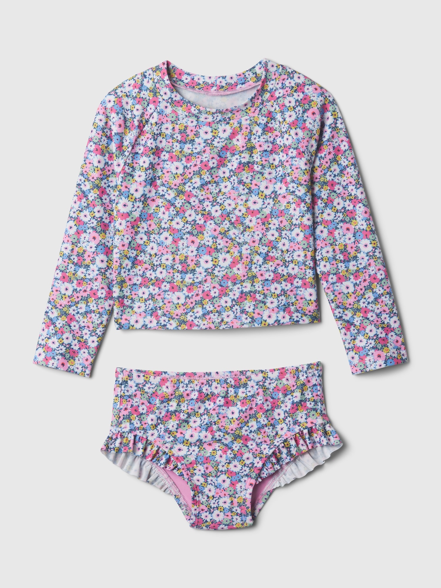 Gap Kids' Toddler Print Rash Guard Two-piece In Floral