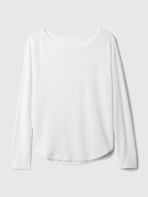 Image number 4 showing, Linen-Blend Boatneck T-Shirt