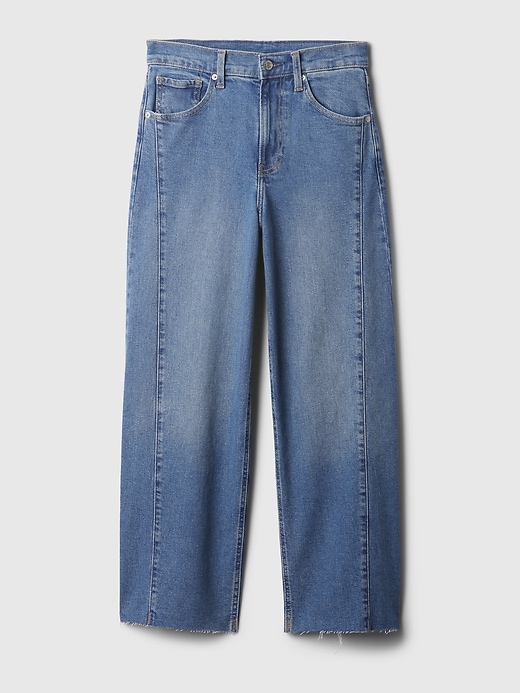 Image number 7 showing, High Rise Stride Wide-Leg Ankle Jeans