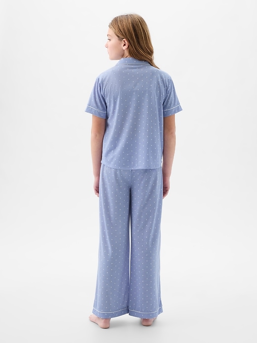 2 of 8 showing, with the color cabana blue of product Kids Recycled PJ Set