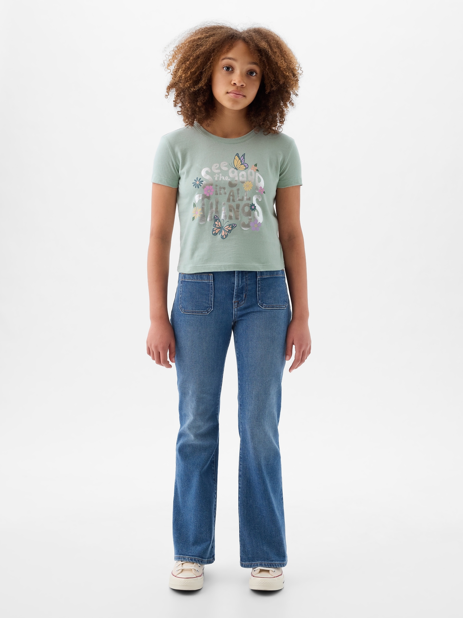 Mint Horizontal - Sustainably Made Kids T-Shirt main image 1
