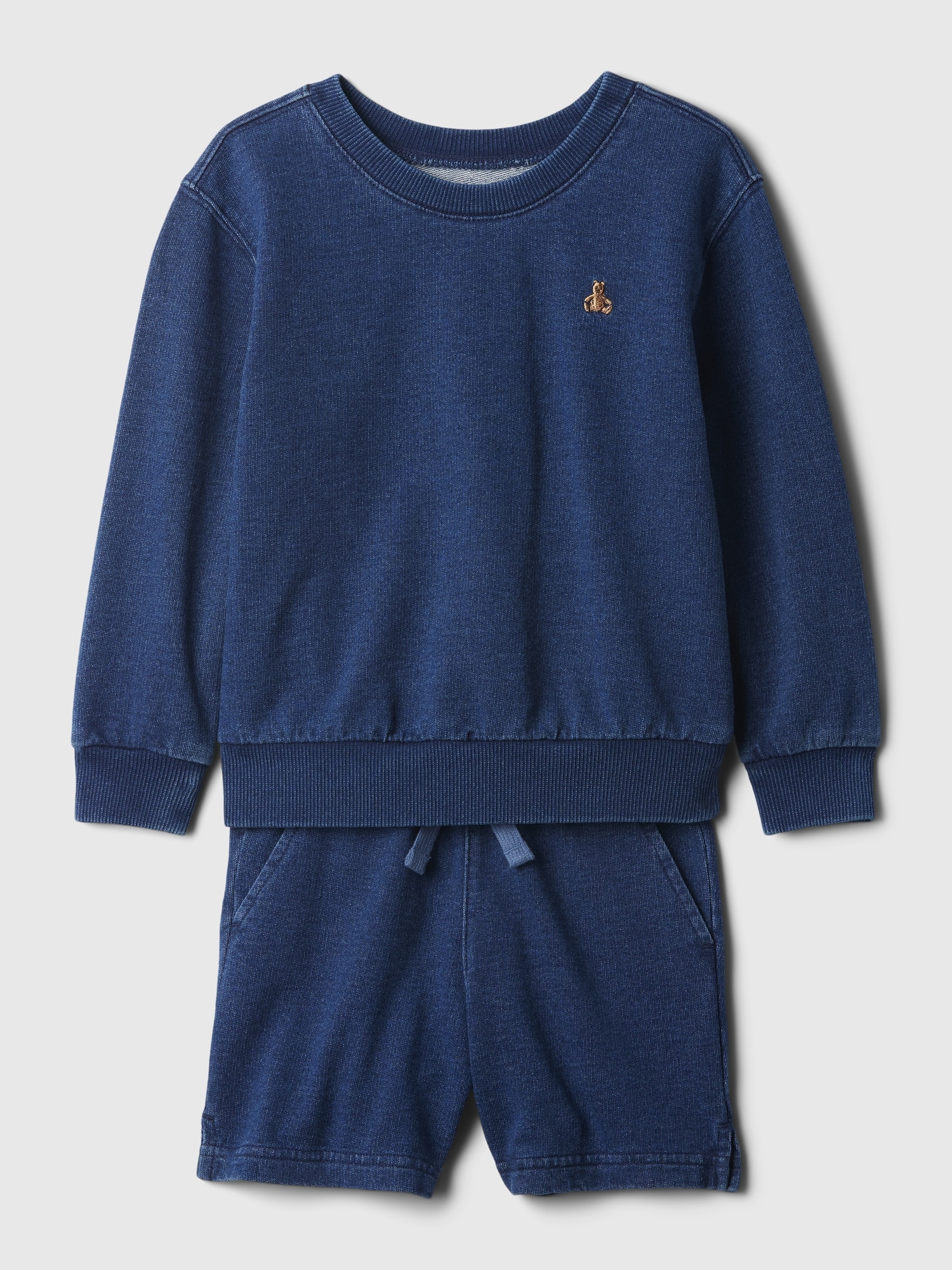 Gap Baby Two-piece Sweat Set In Authentic Indigo