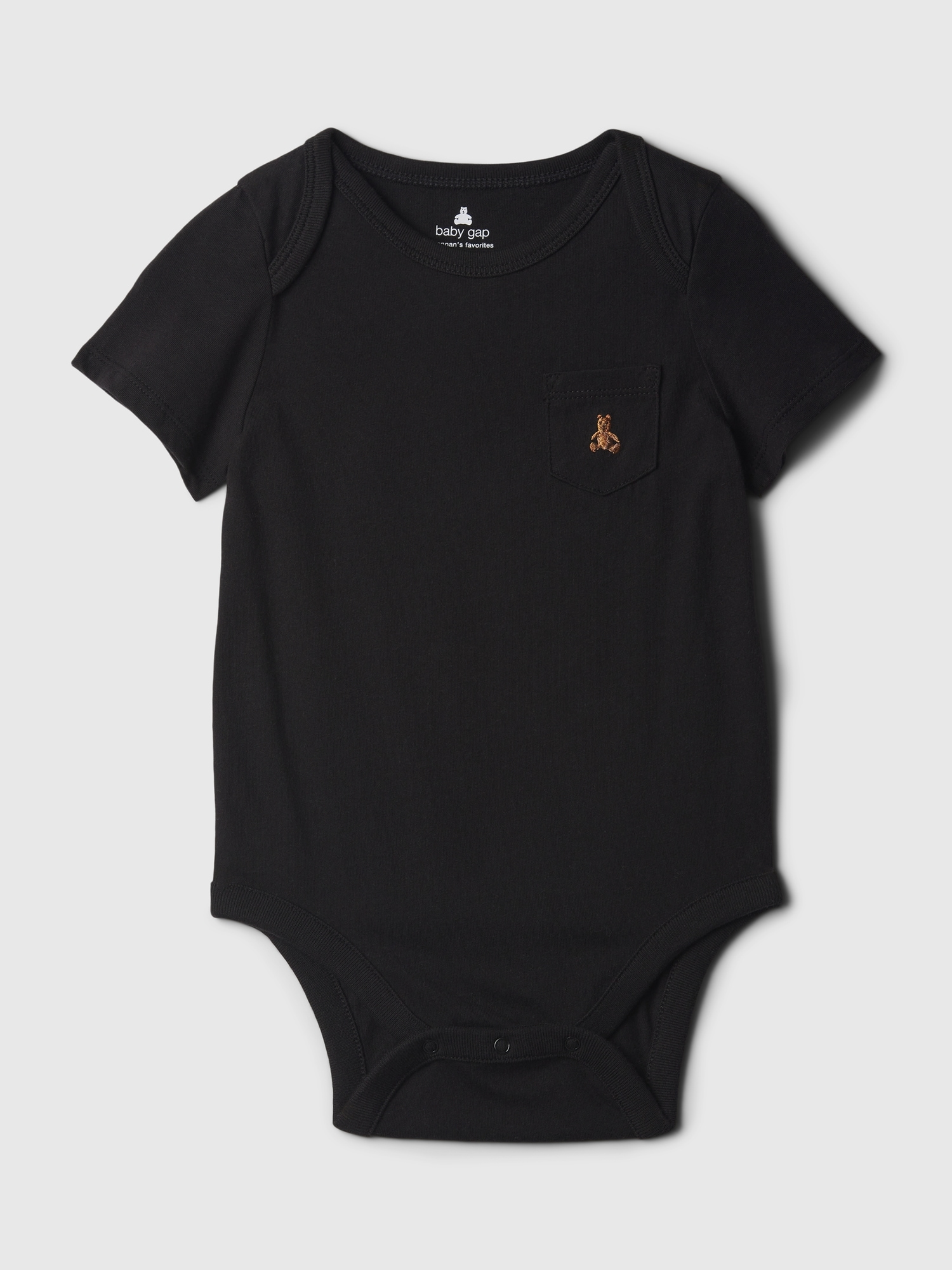 Gap Baby Pocket Bodysuit In Black