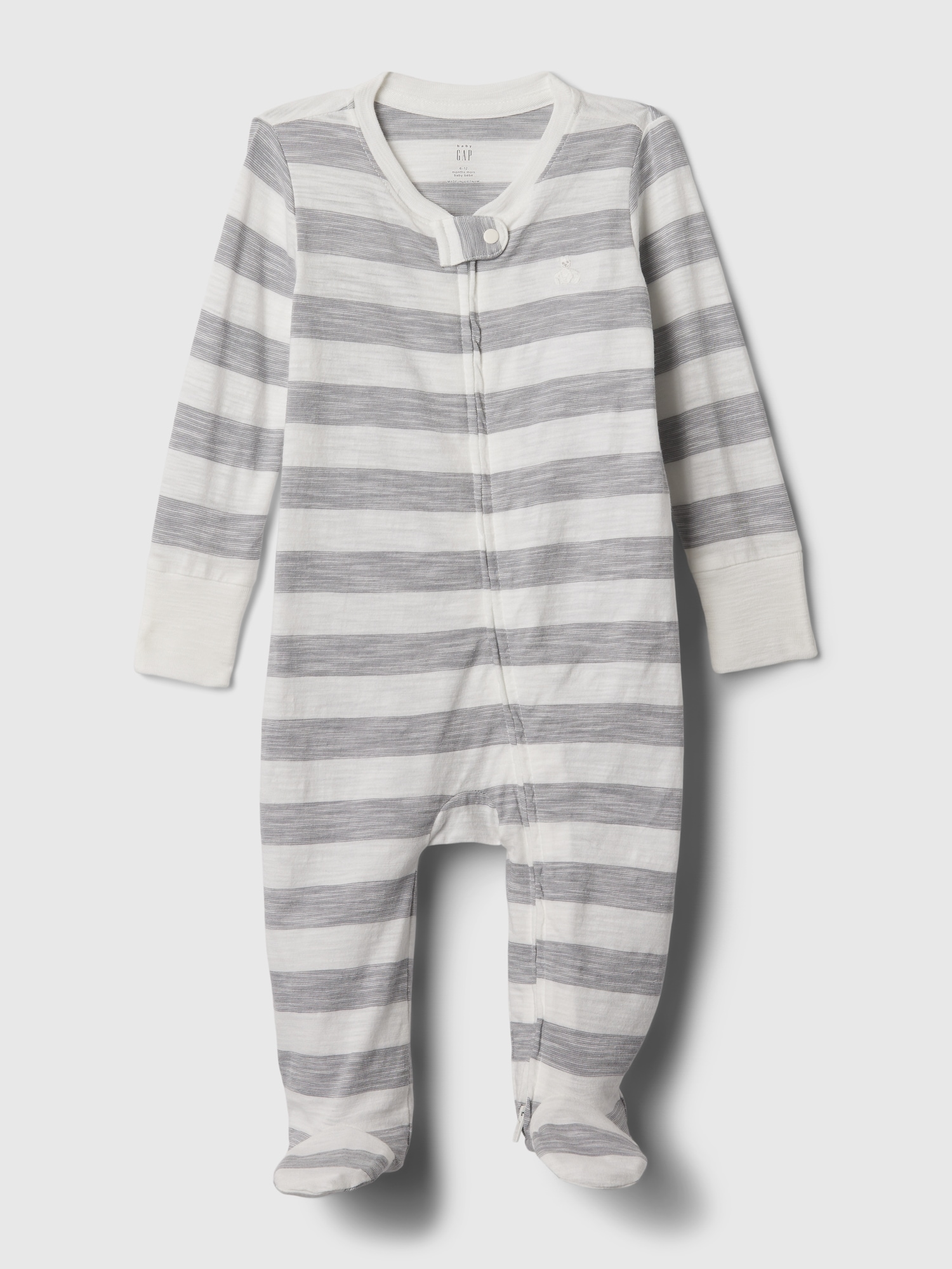 Gap Baby First Favorites Graphic One-piece In Pilot Grey