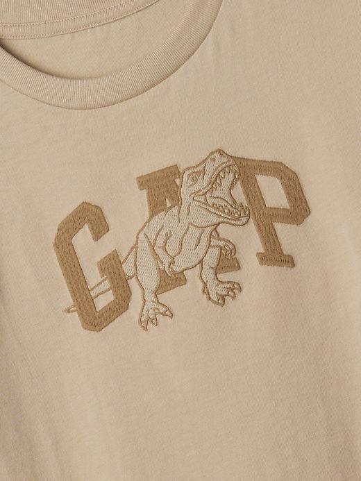 2 of 8 showing, with the color beige of product Kids Logo Graphic T-Shirt