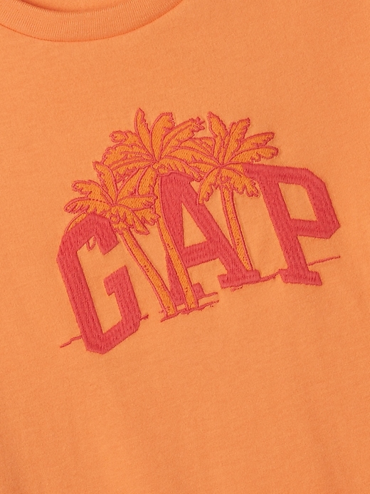 2 of 8 showing, with the color orange of product Kids Logo Graphic T-Shirt