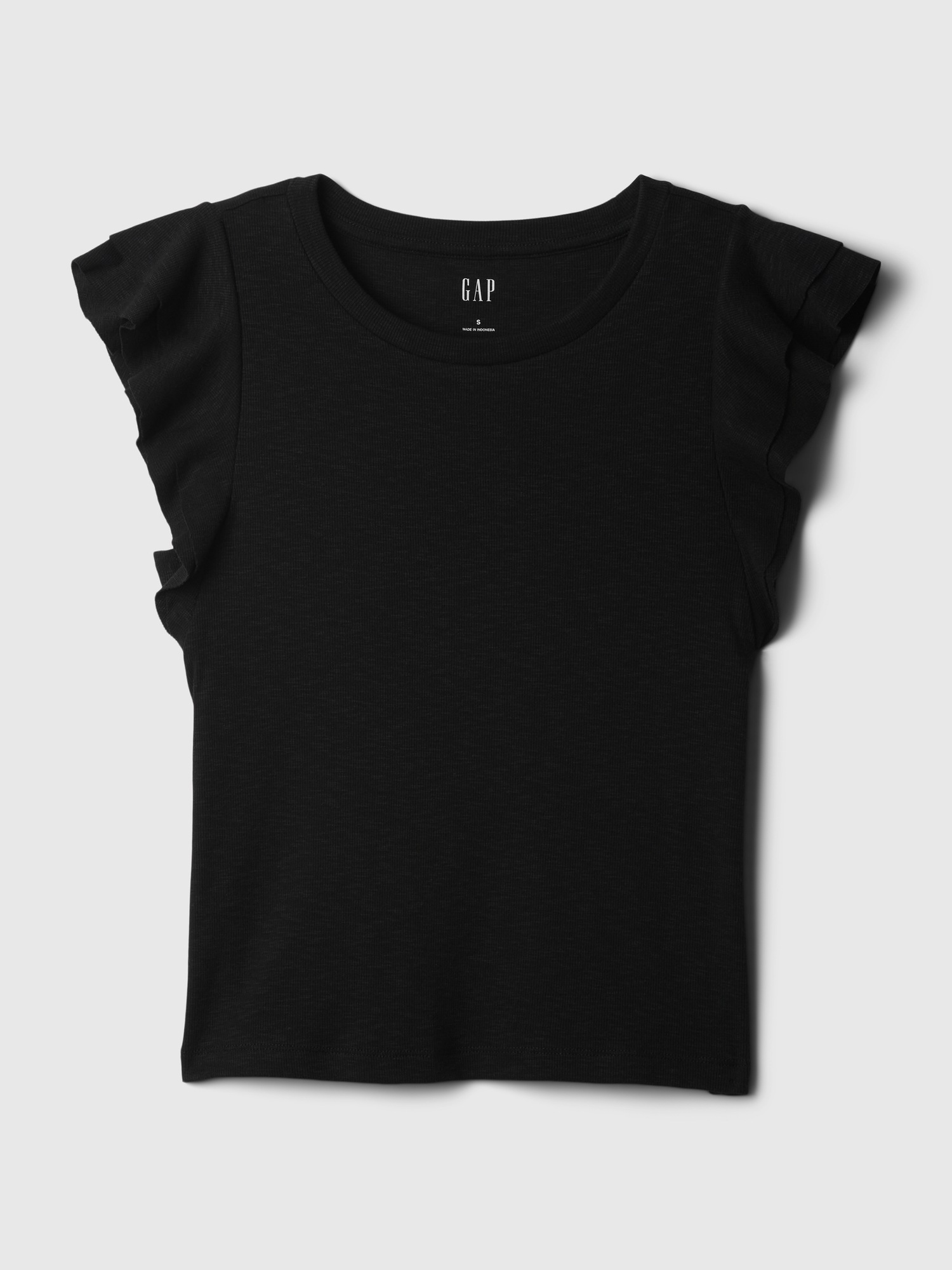 Essential Rib Flutter Sleeve Shirt Gap Essential Rib Flutter Sleeve Shirt Gap