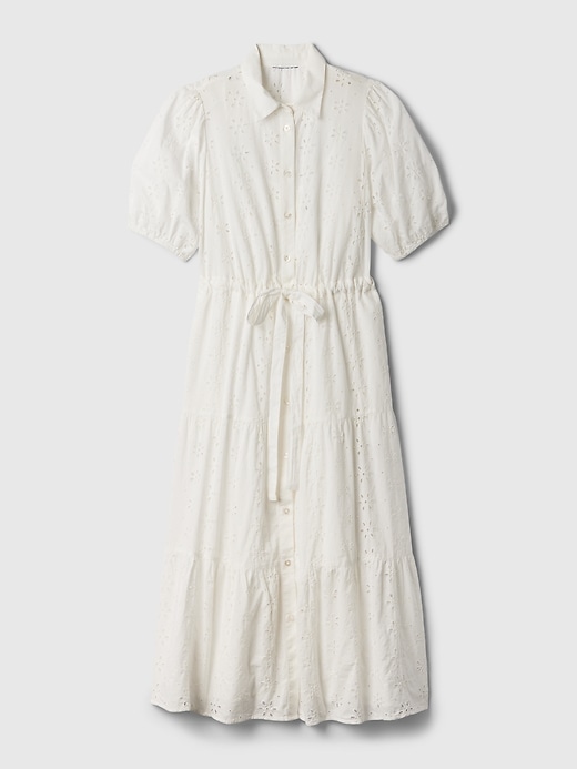gap tiered midi dress Eyelet Tiered Midi Dress