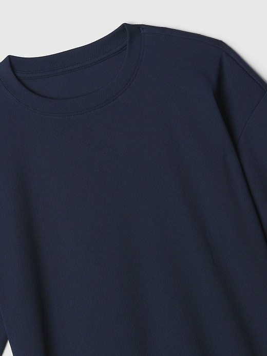 2 of 8 showing, with the color tapestry navy of product Kids Recycled Mesh T-Shirt