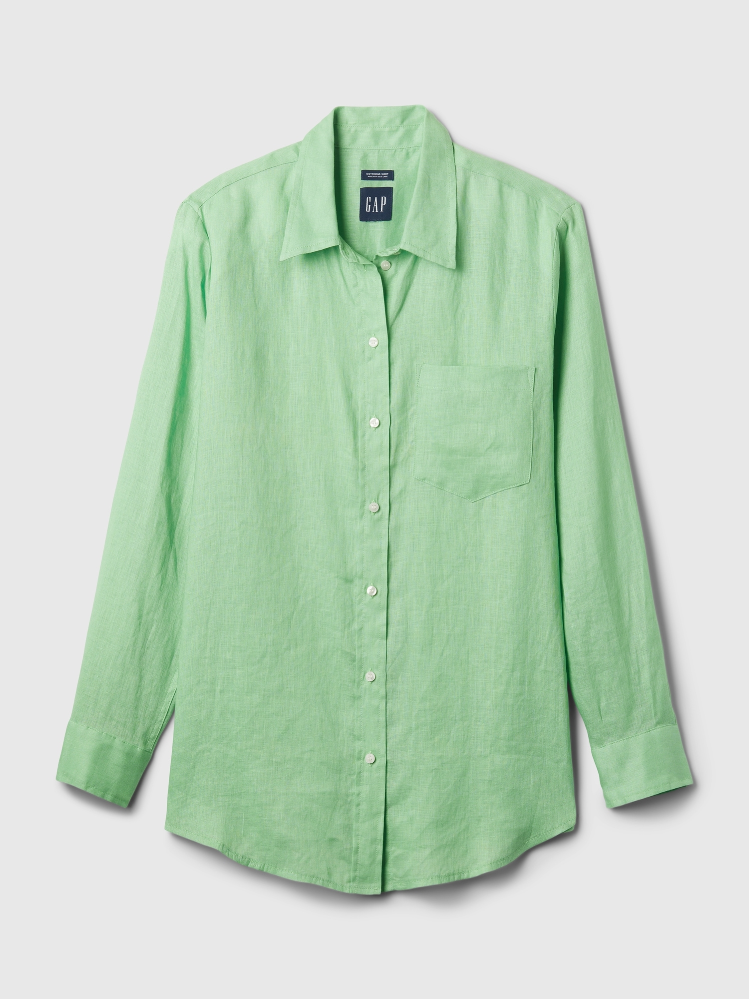 100 Linen Boyfriend Shirt Gap