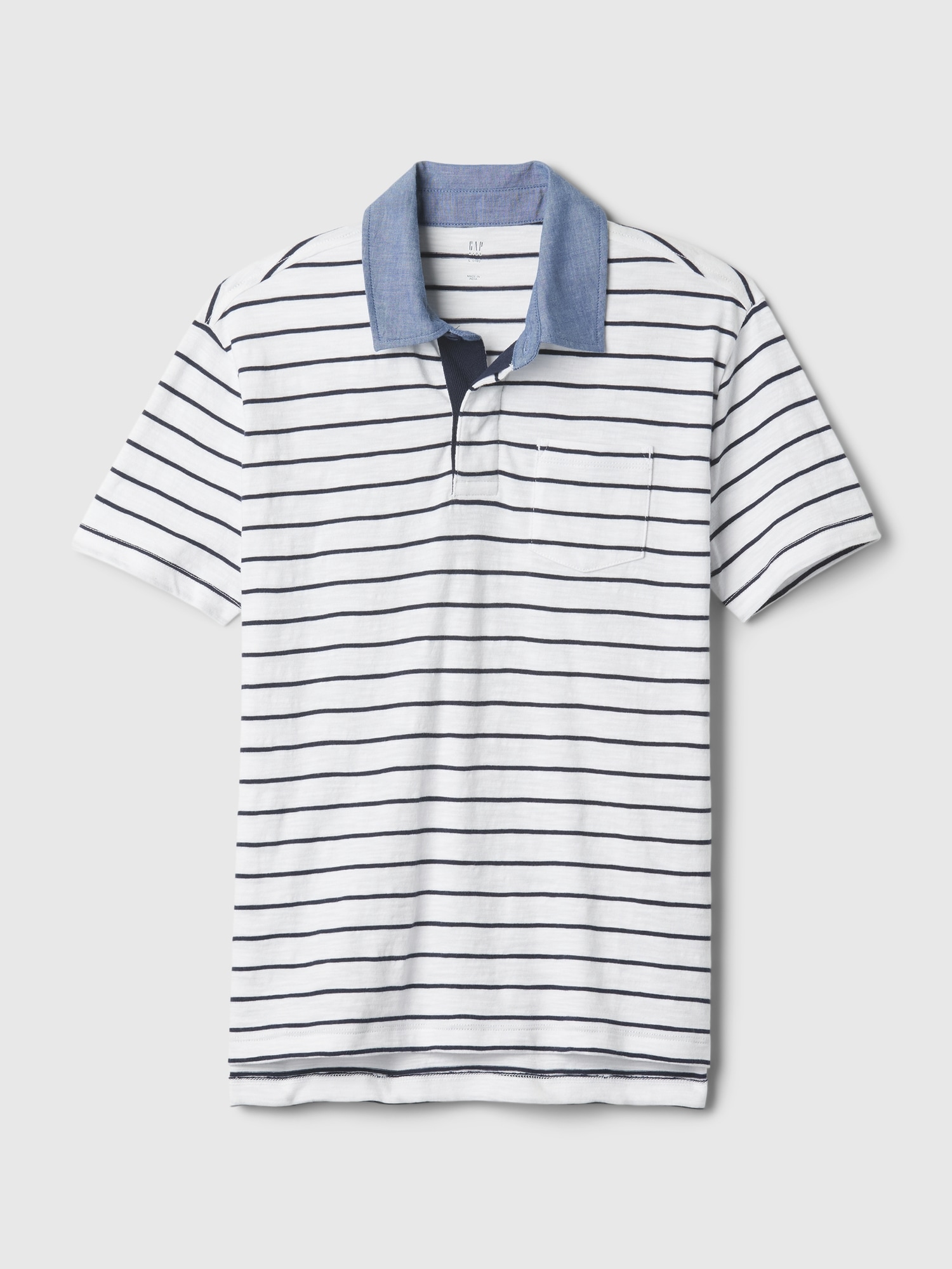 Blue and White Strip Print Baby & Kids Super Comfortable Polo shirt