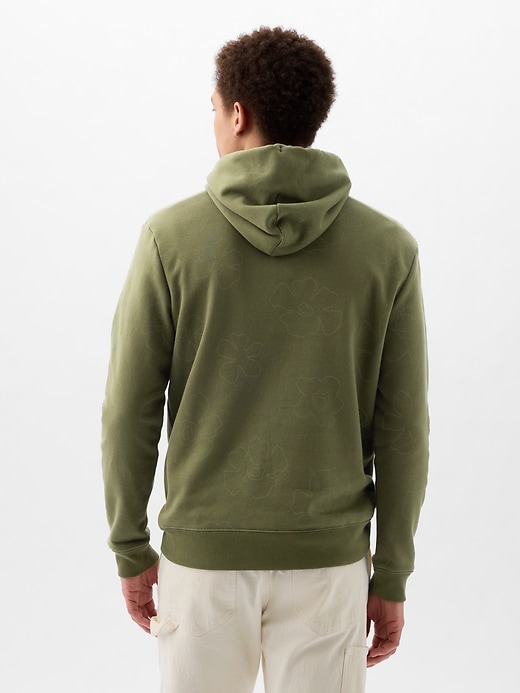 2 of 8 showing, with the color army jacket green of product Gap Arch Logo Floral Hoodie