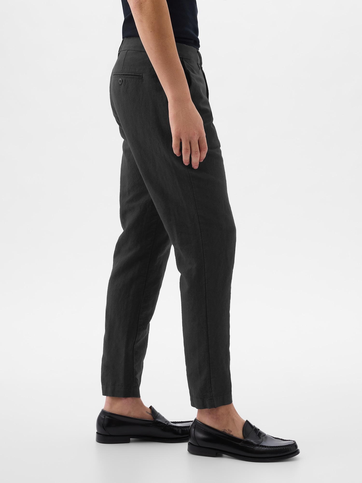 Cotton slim leg trousers deals