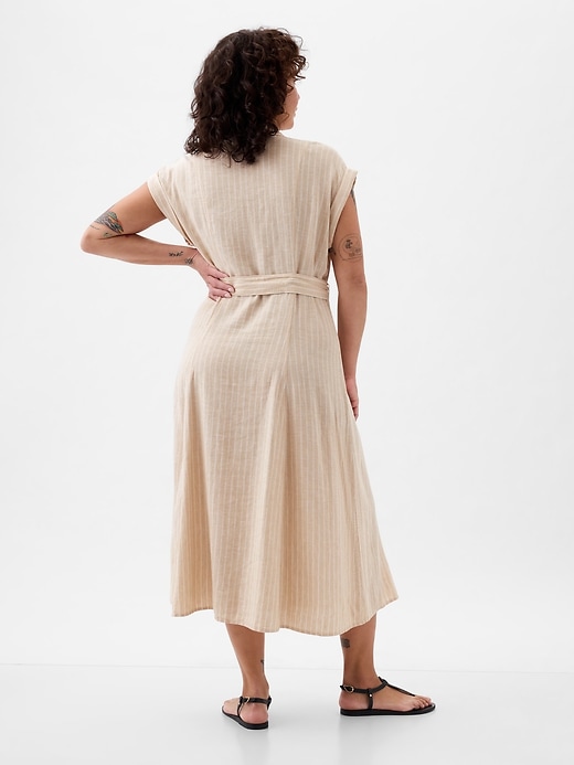 gap linen shirt dress Linen-Blend Shirtdress