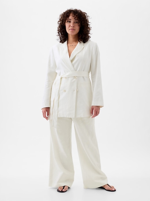 Image number 5 showing, 365 High Rise Linen-Cotton Trousers