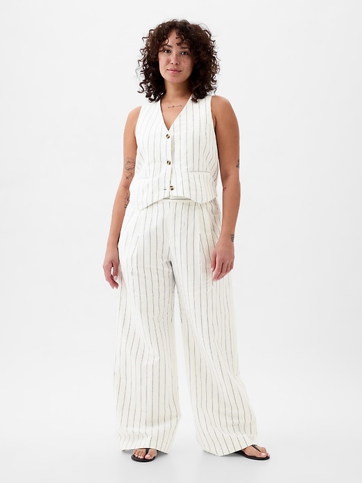 Image number 5 showing, 365 High Rise Linen-Cotton Trousers