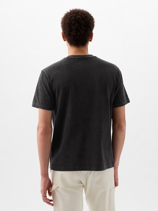 2 of 8 showing, with the color black of product Heavyweight Pocket T-Shirt