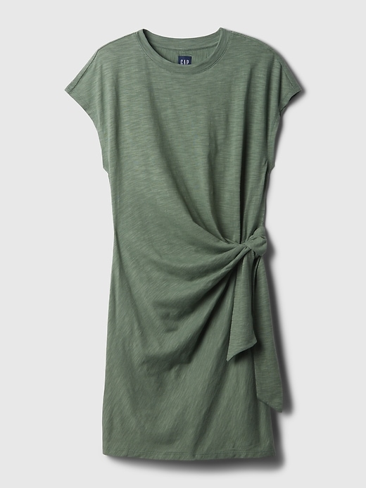 Image number 6 showing, Tie-Knot Mini T-Shirt Dress
