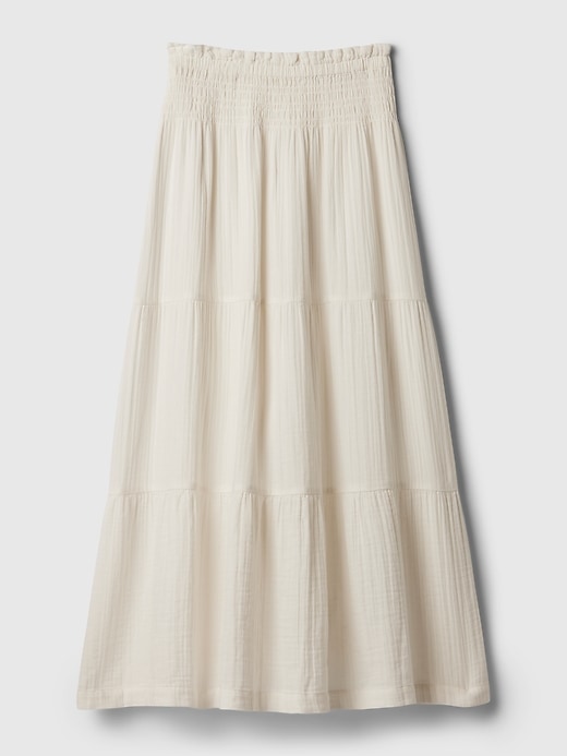 Image number 8 showing, Crinkle Gauze Tiered Maxi Skirt