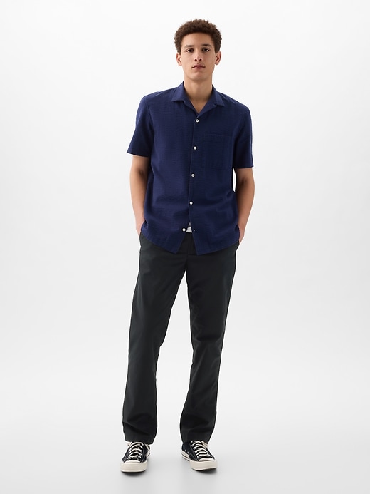 1 of 8 showing, with the color moonless night of product Poplin Khakis in Straight Fit