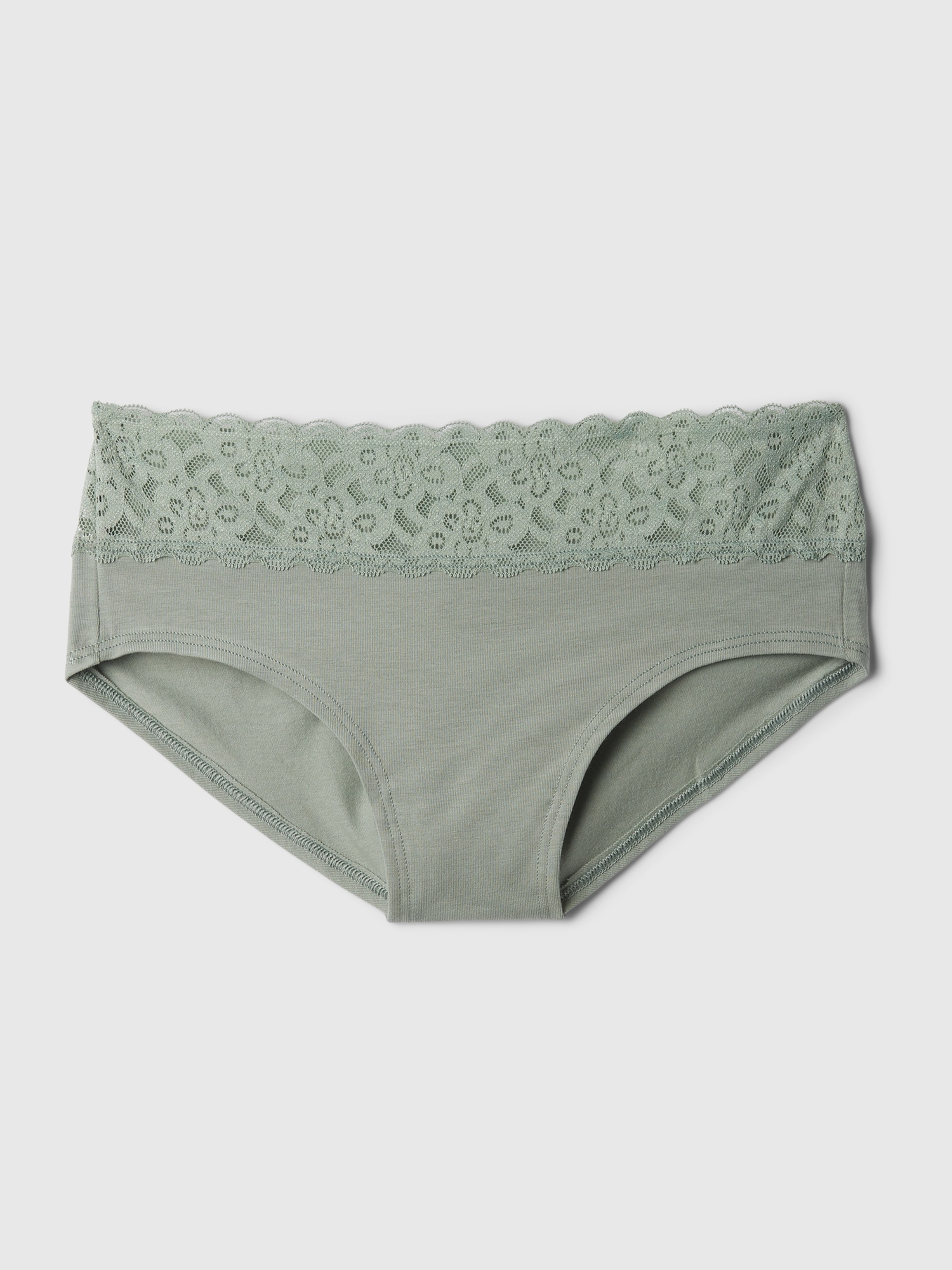 Women's Clearance Lace Waist Thong 6-pack made with Organic Cotton