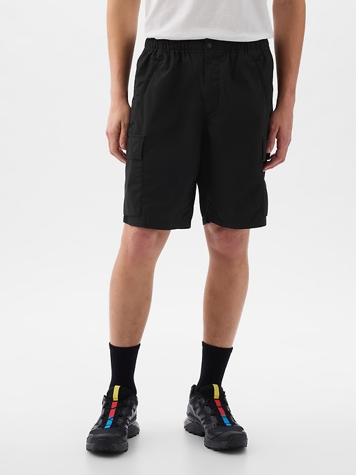 2 of 8 showing, with the color moonless night of product 8" Poplin Cargo Shorts