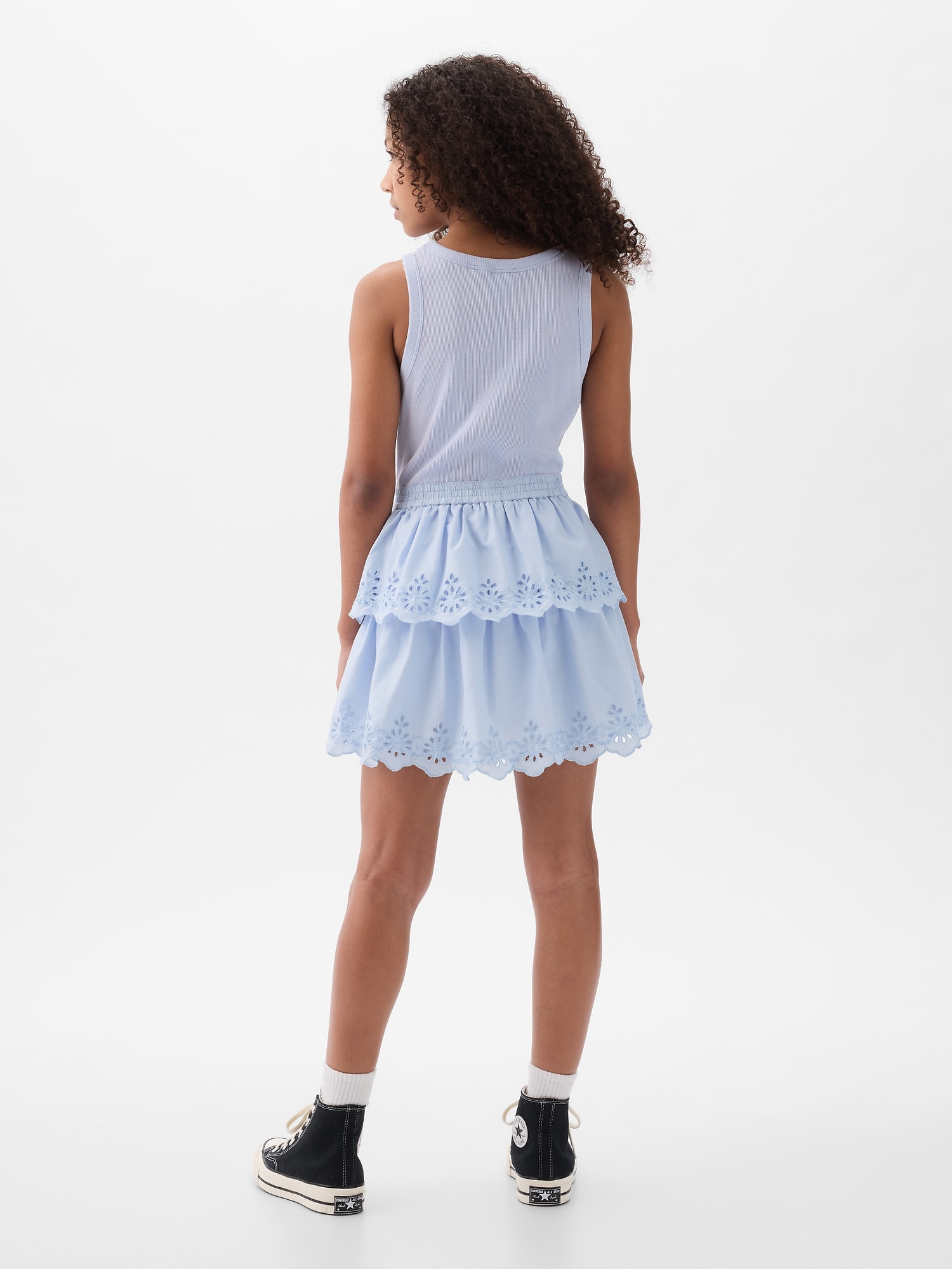Kids Eyelet Tiered Dress Gap