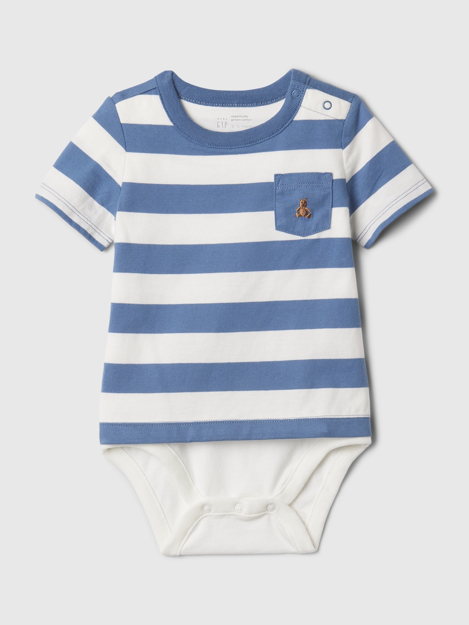 Baby Organic Cotton Stripe Pocket Bodysuit