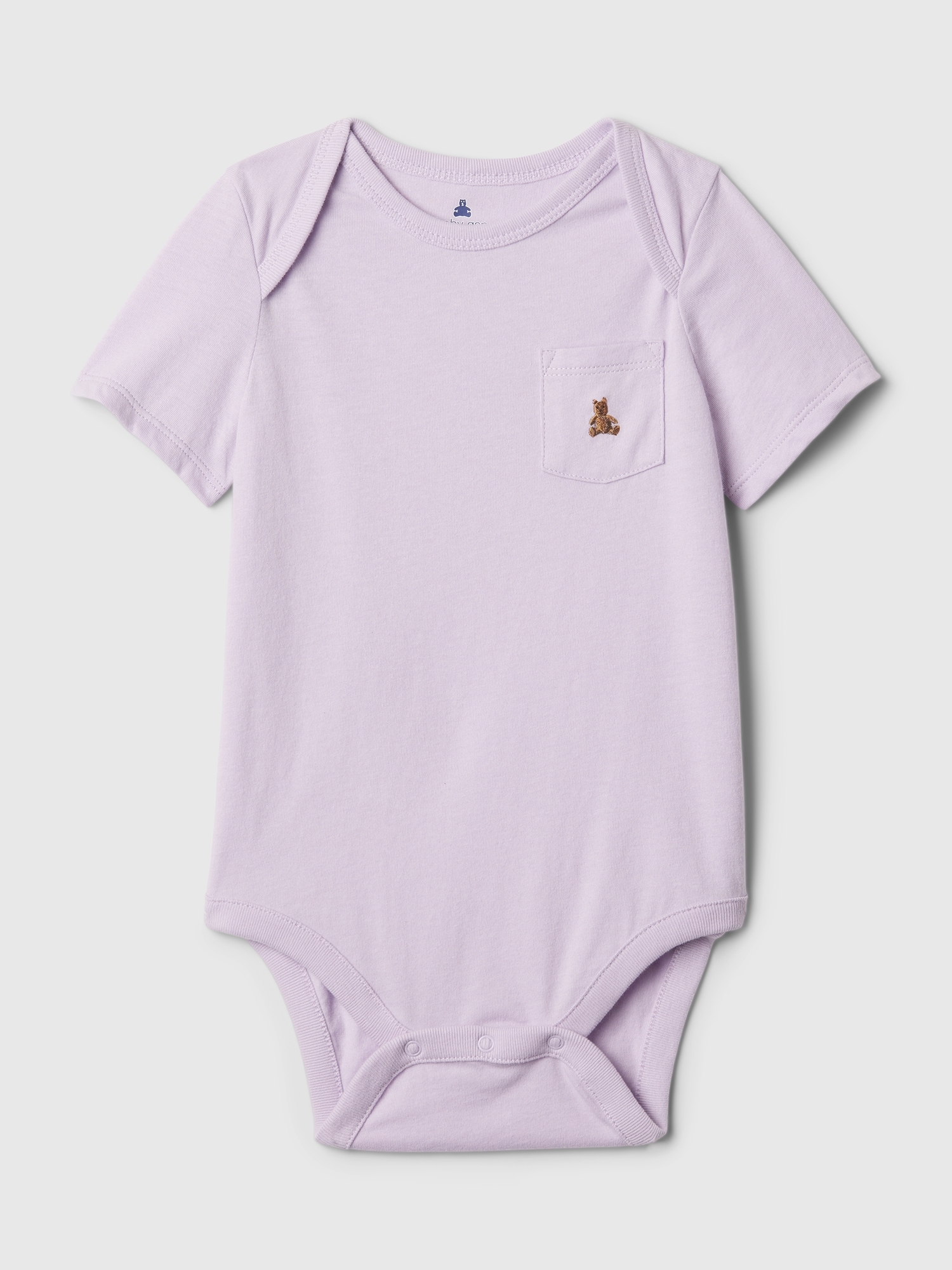 Gap Baby Pocket Bodysuit In Orchid Petal Purple