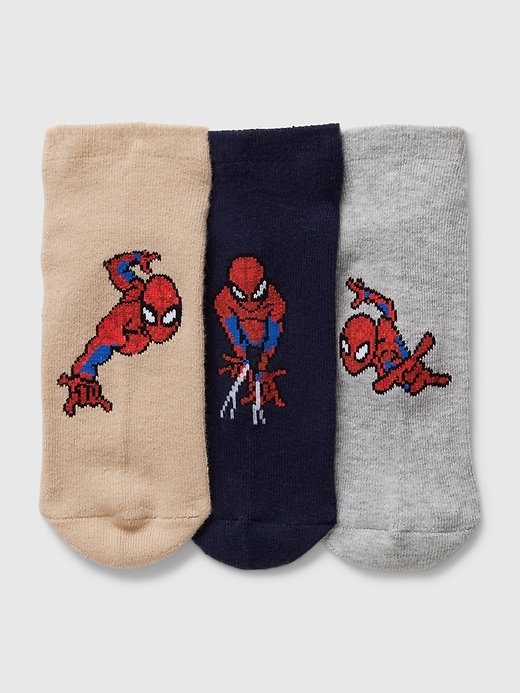 View large product image 1 of 1. GapKids &#124 Marvel Spider-Man No-Show Socks (3-Pack)