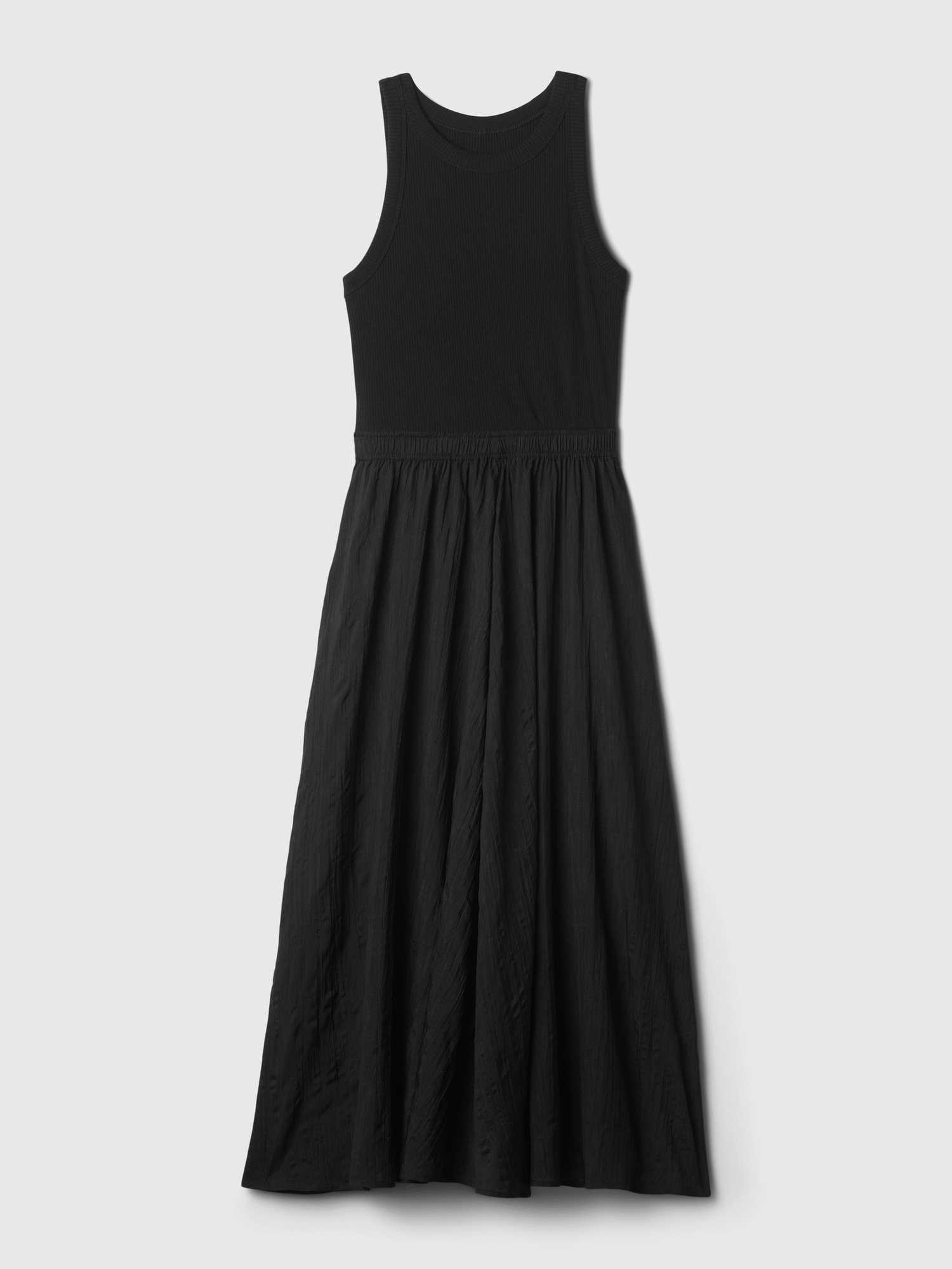 Textured crinkle midi dress gap