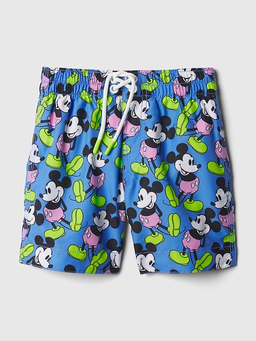 Mickey Mouse Baby Swimming Trunks - Boys' Red Swim Briefs, 88% Polyester, 12% Elastane