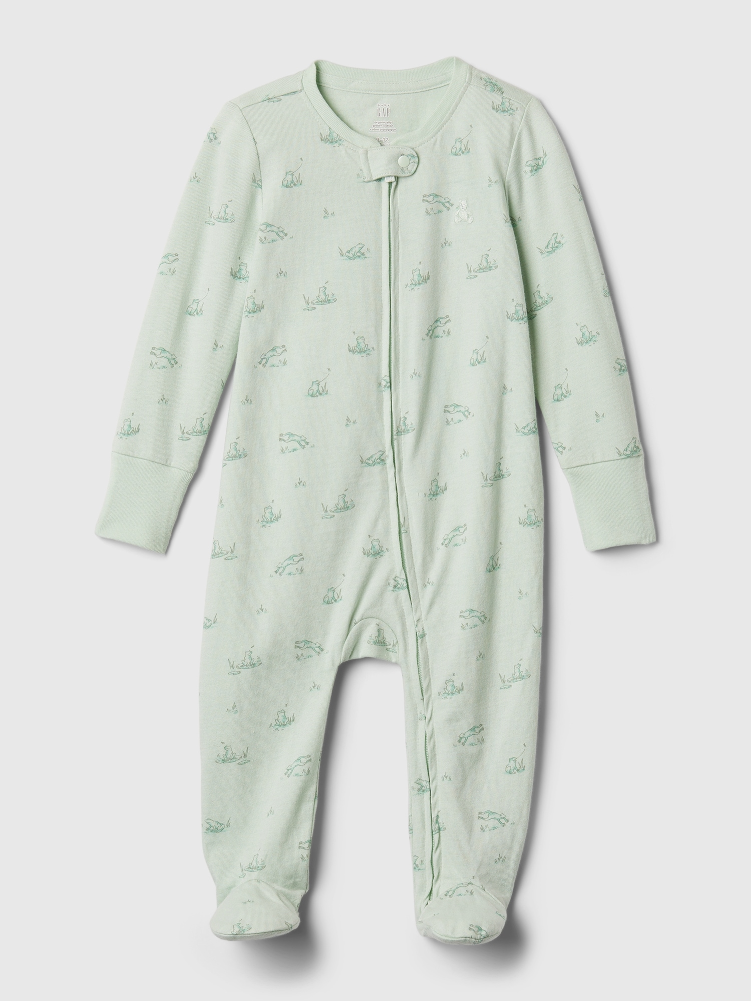 Gap Kids' Baby First Favorites Graphic One-piece In Soft Mint Green