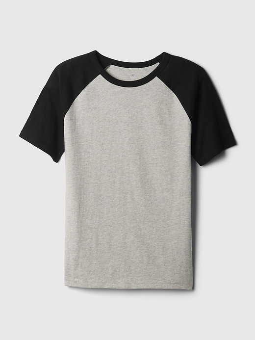 1 of 8 showing, with the color grey of product Kids Raglan T-Shirt