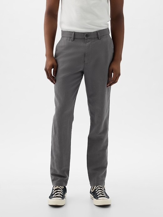 Image number 2 showing, Linen-Cotton Trousers in Slim Fit