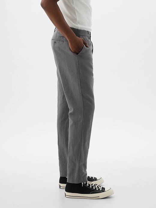 Image number 3 showing, Linen-Cotton Trousers in Slim Fit