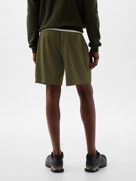 2 of 8 showing, with the color army jacket green of product 7" Mesh Shorts with E-Waist