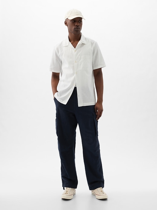 Image number 7 showing, Linen-Cotton Cargo Pants