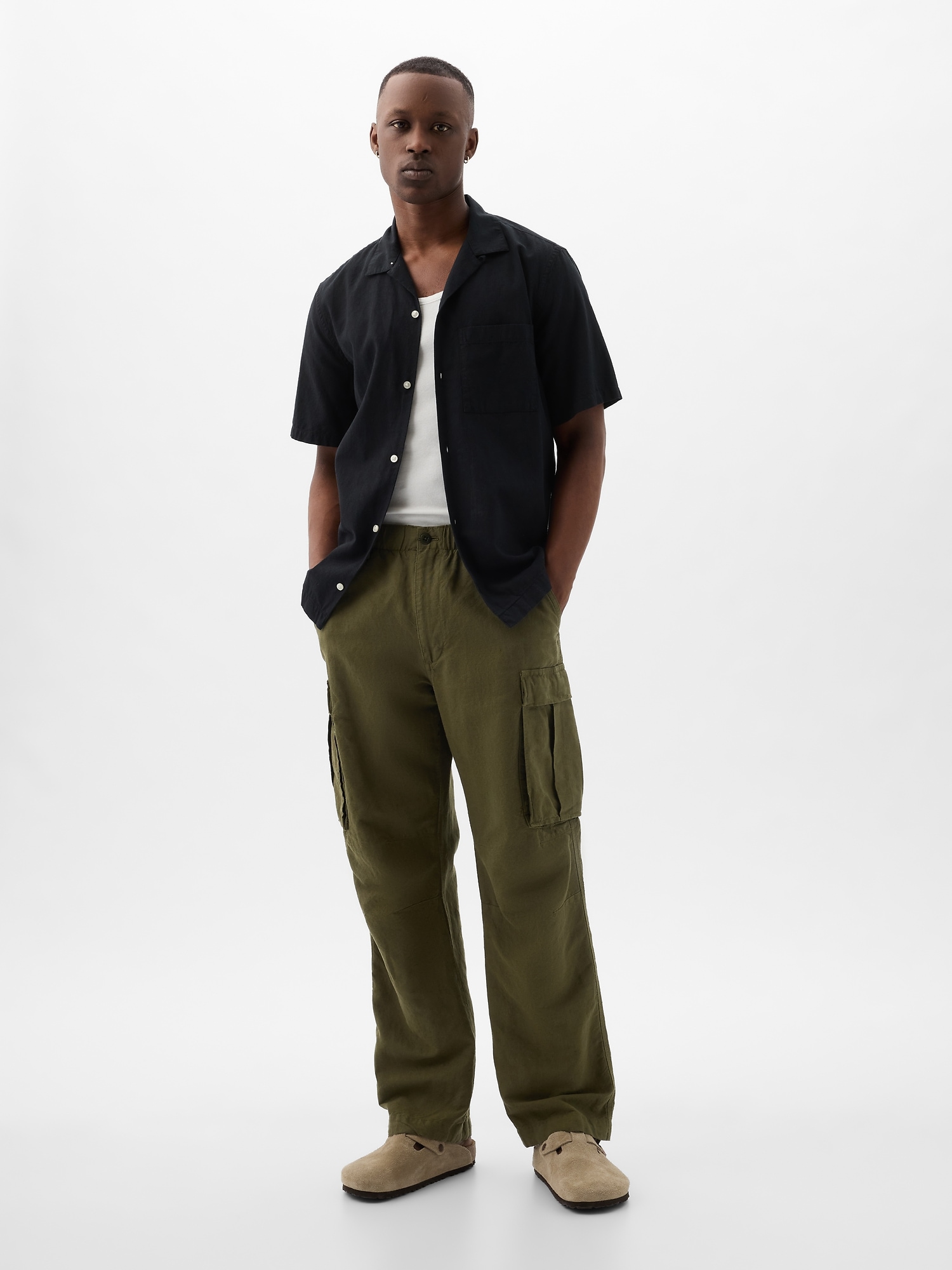Gap Men's Cotton Khaki Slim Taper Fit Cargo Pants in Acorn Brown $80 NEW  34x32 | eBay