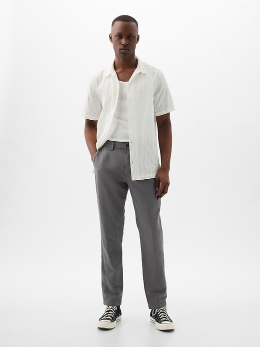 Image number 1 showing, Linen-Cotton Trousers in Slim Fit