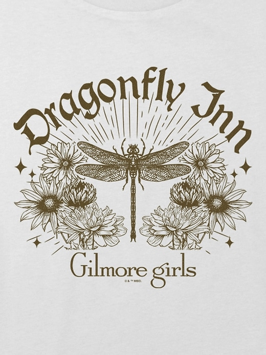 Image number 2 showing, Kids Gilmore Girls Dragonfly Inn Graphic Boxy Crop Tee