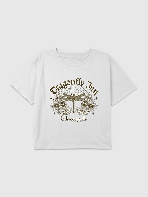 Image number 1 showing, Kids Gilmore Girls Dragonfly Inn Graphic Boxy Crop Tee