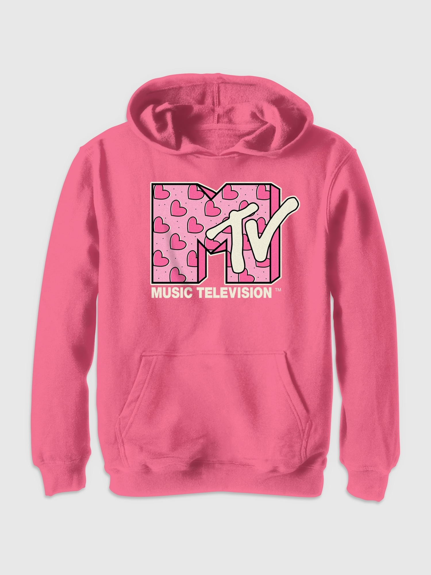 Kids MTV Heart Graphic Hooded Sweatshirt