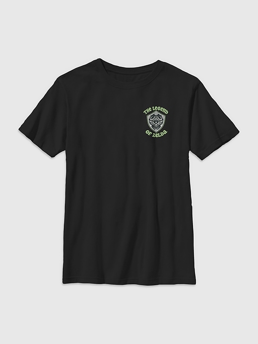 1 of 8 showing, with the color BLACK of product Kids Nintendo The Legend of Zelda Graphic Tee