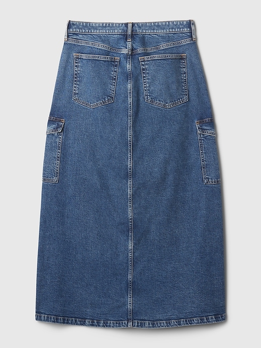 Image number 5 showing, Denim Cargo Maxi Skirt